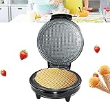 Edelstahl Hörnchenautomat Hörncheneisen 1000 W Elektrisch Waffeleisen Eiswaffel Waffelhörnchen Maker 220V-240V