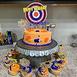 Tortendekorationen für Nerf Tortenaufsatz Cupcake Topper Jungen Geburtstag Gun Party Zubehör
