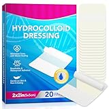 Hydrokolloid-Verband 2x2 Zoll, Hydrokolloid-Pflaster, extra dünne wasserfeste Wundpflaster, Heftpflaster für leicht exsudierende Wunden