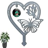 Herz-Gartenstecker | Schmetterling-Pflanzstäbe, dekorative Pflanzgefäße, Garten-Gedenkornament für Blumentopf