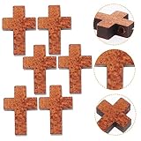 PartyKindom 200 Stück Holz Kreuz Anhänger für DIY Schmuckherstellung Wahl für Armbänder und und Langlebig für und Dekoration