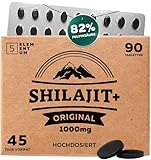 Shilajit Tabletten – 45.000 mg | 90 Tabletten | Reines Shilajit Original Mumijo Reich an 82% Fulvinsäure | Handgefertigt