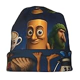 Brainrot gefütterte Mütze – Unisex Wintermütze mit Aufdruck Trend-Figuren – weich, warm, winddicht – Geschenkidee