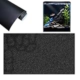 Silkwish Statisch Haftender Aquariumhintergrund, 40 x 200CM Aquarium Folie Rückwand, Aquarium-Aufkleber-Hintergrund, Aquarium-Tapetendekorationen Schwarzer Hintergrund Für Aquarien