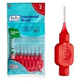 TePe Original Interdentalbürsten – Einfache Reinigung der Zahnzwischenräume – 1 x 8 Bürsten – Durchmesser 0,5 mm – Rot