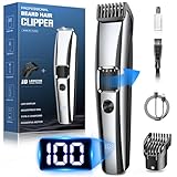 Barttrimmer Herren,Rasierer Herren Elektrisch mit Batterieanzeige, Bartschneider Trimmer Haarschneider mit ZoomRad(1-10mm),Gesichtshaartrimmer Intimrasierer Shaver,Full Body Hair Groomer für Männ,USB