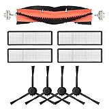 Begchy Waschbarer Vakumm Staubsauger ZubehöR Rollen BüRste für F9 oder 1C Roboter Vakumm Staubsauger Seiten BüRste Hepa Filter Set