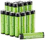 Amazon Basics 16er-Pack wiederaufladbare AAA-NiMH-Leistungsbatterien, 800 mAh, 1,2 V, bis zu 1000x wiederaufladbar, vorgeladen