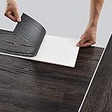 neu.holz Bodenbelag Selbstklebend 5,85 m² 'Dark Wood Wenge' Vinyl Laminat 42 rutschfeste Dekor-Dielen für Fußbodenheizung