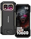 Ulefone Armor 27 Pro 5G Outdoor Handy, 24GB+256GB/2TB Android 14 Smartphone, 10600mAh/33W Kabelloses Laden, 50MP+64MP Nachtsicht, 120Hz 6,78 Zoll FHD+ Display, Fingerabdruck/Okta-Kern/IP68/GPS/NFC/OTG