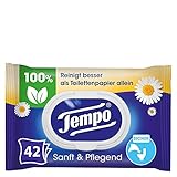 Tempo Toilettenpapier feucht Feuchte Toilettentücher sanft und pflegend 42 Tücher