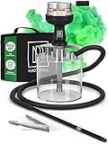M. ROSENFELD - Mini Shisha To Go mit Tasche und Premium Shisha Zubehör [Shisha Kopf Set + Schlauch + Mundstück] Edelstahl Tauchrohr Diffusor & Acryl Shisha Kleine Bowl - Reise Shisha