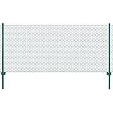 Xichuzi Maschendrahtzaun mit Pfosten, Volierendraht, Wühlmausgitter, Kaninchenzaun, Drahtzaun, Drahtgeflecht, Kaninchendraht, Geflügelzaun, Stahl 25 x 0,75 m Grün