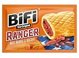 BiFi Ranger - 20er Pack (20 x 60g) – Wurstsnack mit Bohnen und Bacon in einem Teig - Original Salami-Snack to Go - für Unterwegs, im Büro oder beim Sport - Rind- und Schweinefleisch