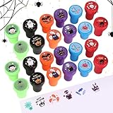 Stempel-Set für Halloween, Halloween-Stempel-Set, sortiert, selbstfärbend, Cartoon-Süß- oder Leckerei-Partygeschenke, gruselige, niedliche Spielpreise für Kinder