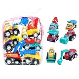 12 Stück Zurückziehen Spielzeugautos ab 2 3 4 5 6 Jahre Bagger Autos Spielzeug Baustellenfahrzeuge Kinderspielset Mini Truck Modellautos Aufziehautos Geschenkset für 1 2 3 jährige Jungen Madchen