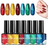 Hozaenwa Regenbogen Gel Nagellack - Maniküre Nagellack,7 Stücke Manikürezubehör Tragbar Für Salon Reise Bühnenauftritte Fotoshootings Hochzeiten Und Musikfestivals