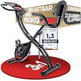 Sportstech 3in1 Ergometer Heimtrainer Fahrrad klappbar, 150kg belastbar, extra leise, komfortabler Sitz verstellbar, Hometrainer Senioren, Spinning Bike Indoor, Fitnessbike, App kompatibel, X150 Bike