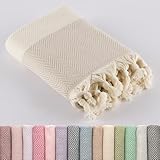 Stark und Weich LUCIDUS XXL Hamamtuch 100x200cm - Premium Strandtuch 100% Türkische Baumwolle - Schnelltrocknend & Sandfrei - Extra Großes Saunatuch & Picknickdecke - Leicht für Reise & Yoga (Mokka)