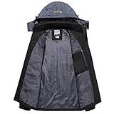 Winterjacke Herren 4XL Übergröße, Snowboardjacke Herren: Winterjacke Wasserdicht Warm Schneeanzug Wintermantel Winterparka Dicke Skianzug Mit Kapuze Parka Gefütterte Outdoorjacke Übergröße