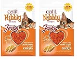 Catit Nibbly Jerky, Kaustreifen aus Hühnchen für Katzen, 30g (Packung mit 2)