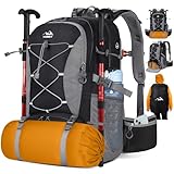 NUBILY Wanderrucksack 50L Wasserdichter Groß Reiserucksack Trekkingrucksack mit Schuhfach und Nasstasche Rucksack Herren Damen Campingrucksack Leichter Tagesrucksäcke für Outdoor Sport