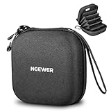 NEEWER PB12 11 x 11cm Filter Aufbewahrungstasche mit erweiterbaren Unterteilungen, Handschlaufe und Karabiner für 4 Rundfilter 86mm