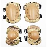 AVLUZ Taktische Knieschoner, Airsoft, Paintball, Outdoor, Sport, taktisch, Knie- und Ellenbogenschutz, Kniepolster, Sandfarben
