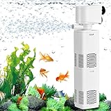 MINENICE Aquarium Filter 25W,1200L/H Aquarium Innenfilter Einstellbarer,5 in1 Einstellbarer Durchfluss Aquarium, Aquarium Filterschwamm mit Filterfach
