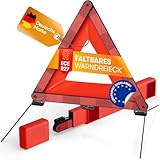 PURAHELP Warndreieck Kfz nach aktueller Norm 2024 ECE R27 (StVO konform) – Kompaktes Pannendreieck für maximale Sicherheit – Klappbares Warndreieck Auto nach EU-Norm