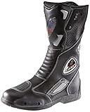 protectWEAR Tourenstiefel aus schwarzem Leder u.a. zum Motorradfahren geeignet Modell SB-03203