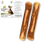 Olivenholz für Hunde Mittel 2 Stück Kauholz Mittlere Holzknochen als Hundespielzeug Kauspielzeug Hund