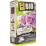 COMPO BIO Rosen Langzeit-Dünger für alle Arten von Rosen, Blütensträucher sowie Schling- und Kletterpflanzen, 5 Monate Langzeitwirkung, 2 kg