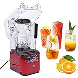 Hochleistungsmixer Smoothie Maker 2200W Smoothie Mixer Kommerziell Standmixer 2.2L Schalldichter Blender 5 Gänge Mehrzweckmixer Ice Crusher mit Timmer