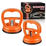 ALASMOYER Beulenzieher Auto, 2 StüCk Beulen Reparaturset Auto,FüR die Reparatur Von Autodellen, Glas, Bildschirm, Fliesen und Das Bewegen Von GegenstäNden,Orange