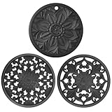 BAIWANT Topfuntersetzer aus Silikon Hitzebeständig untersetzer rutschfest Set aus 3 Untersetzern Spülmaschinenfest für Töpfe Pfannen Teekannen Pfannen