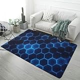 PEIHUODAN Bereich Teppiche, 3D Line Game Neon Light Atmosphere Cool Teenager Boy Game Room Essential Decorative Carpet Floor Mats, Bedroom Living Room Large Carpet for Gamers (Farbe 6,80x160cm)