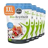 BORCHERS Erythrit Bio, Kistalline Streusüße 5x 700g, Tafelsüße, weniger süß, kalorienfrei & zuckerfrei, Zuckerersatz, Süßungsmittel, Zuckeralternative, XXL Vorteilspack