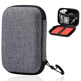 OQKAHIV 1 Stück HDD-Tasche für 2,5 Festplatten und SSDs - robust und stoßsicher - perfekt für Portable/Extreme Portable SSDs und externe Festplatten - Hardcase-Reisetragen für unterwegs