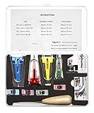 Schrägbandformer Set Schrägband Nähfuß Schneiderahle Pins Nähen Stoffklammern Herstellung von Schrägband 25mm 18mm 12mm 6mm 4er Tape Maker Set