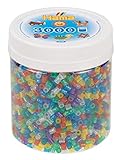 Hama Perlen 209-54 Bügelperlen Beutel mit ca. 3.000 bunten Midi Bastelperlen mit Durchmesser 5 mm im Transparent Glitter Mix, kreativer Bastelspaß für Groß und Klein
