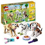 Lego 31137 Creator 3in1 Niedliche Hunde Set mit Dackel-, Mops-, Pudel-Tierfiguren und mehr, Spielzeug für Kinder ab 7 Jahren, Geschenk für Hundeliebhaber