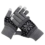 OATIPHO Damen Strickhandschuhe Winter Mitten Touchscreen Handschuhe Für Kaltes Wetter Zufällige Farbe Ideal Für Outdoor Aktivitäten Und Täglichen Gebrauch