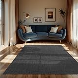 Paco Home Outdoor Teppich Flachgewebe Sisaloptik Modern Einfarbig meliert wetterfest & pflegeleicht Küchenteppich Ideal für Terrasse Balkon Garten, Grösse:160x220 cm, Farbe:Anthrazit