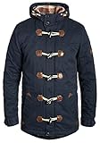 Blend Kenthon Herren Winter Jacke Parka Dufflecoat Mantel Lange Winterjacke gefüttert mit Hochabschließendem Kragen aus 100% Baumwolle, Größe:L, Farbe:Navy (70230)