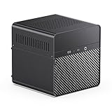 Jonsbo N2 PC-Gehäuse, NAS-Gehäuse, 5+1 Speicherplätze, Hot-Swapping-Technologie, Aluminium, Mini-ITX, Schwarz
