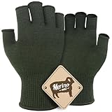Migliore Wear Merino Unterziehhandschuhe, Touchscreen Merinowollhandschuhe, Fingerloses Innenhandschuhe Skihandschuhe für Kaltes Wetter, Elastische Winterhandschuhe zum Radfahren, Laufen, Fahren