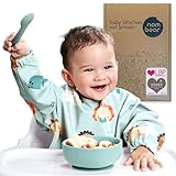 Nombear ® Lätzchen für Baby mit Ärmel - Abwaschbare Lätzchen mit Ärmeln, Wasserdichtes Baby Lätzchen für Baby Essen, Ganzkörper Lätzchen für Baby, Ärmellätzchen für Baby, Beikost Baby Zubehör