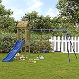 Juroupi Spielturm Imprägniertes Kiefer Garten SpielgeräTe Spielplatz Kinder Outdoor Spielhaus ZubehöR Outdoor Rutsche Und Schaukel FüR Kindernholz 3155824