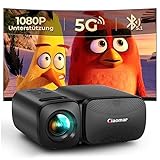 Beamer, Mini Beamer WiFi Bluetooth Projektor 1080P Full HD 9000 Lumen, Klein Tragbarer LED Video Beamer 250' Display, Mini Beamer 4k Beamer Heimkino Unterstütz für TV Stick/Smartphone/Laptop/Xbox